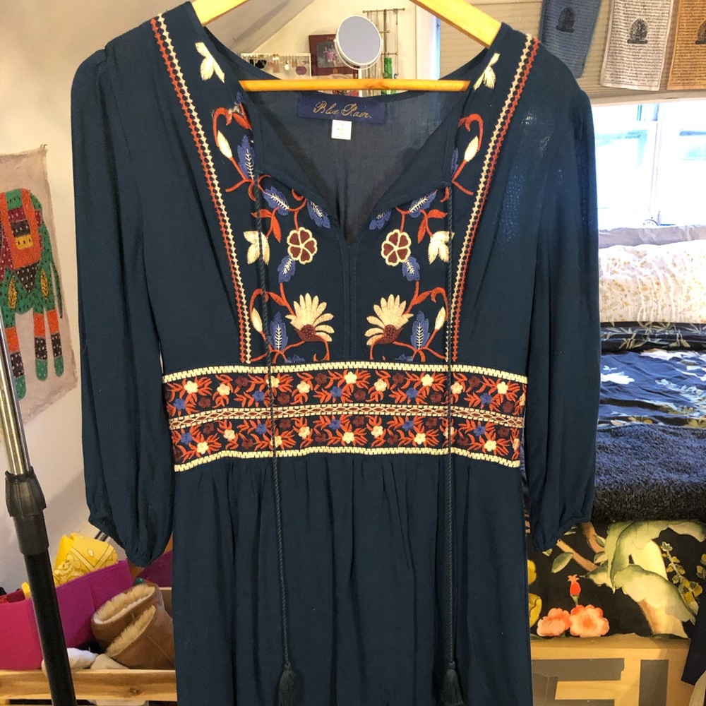 Long sleeve Blue dress